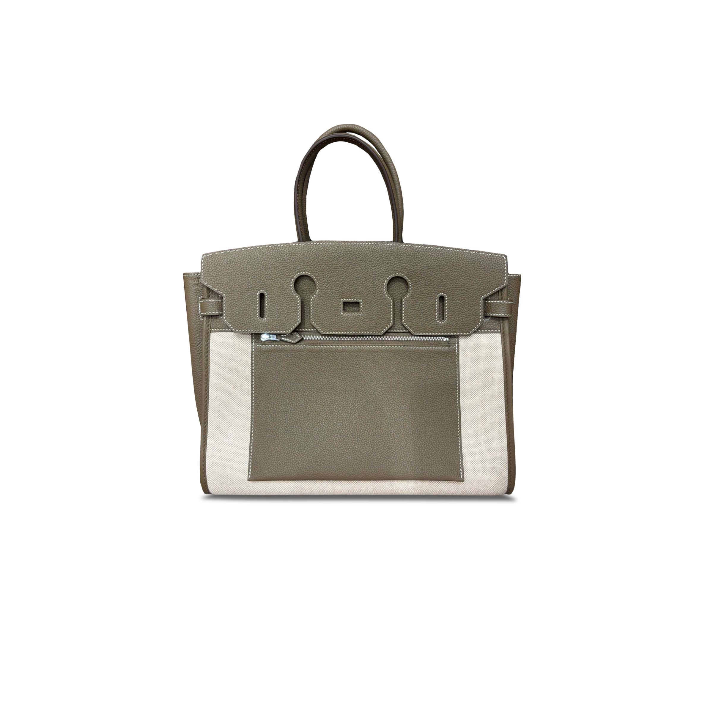 H**mes master birkin 30 togo elephant grey leather bag 0705316342 (30*21*17cm)